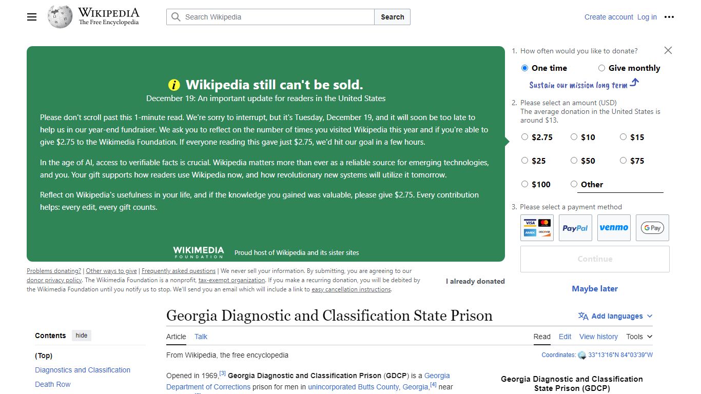 Georgia Diagnostic and Classification State Prison - Wikipedia